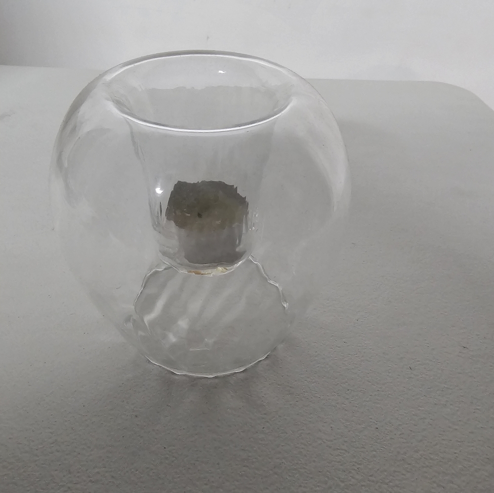 Partylite clear crystal candle holder.